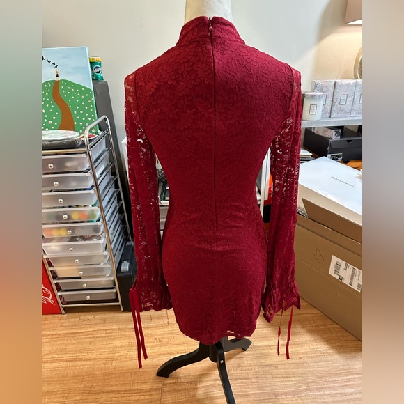 Lovers & Friends Red Lace Mini Dress - Picture 7 of 9